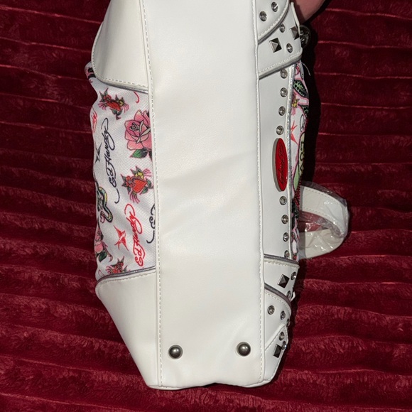 Stylish White and Red Women's Bag - Picture 6 of 11